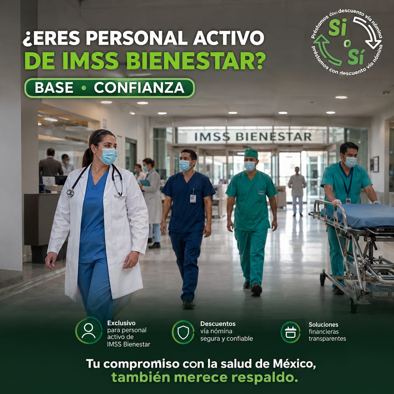 Personal activo de IMSS Bienestar y beneficios de soluciones vía nómina